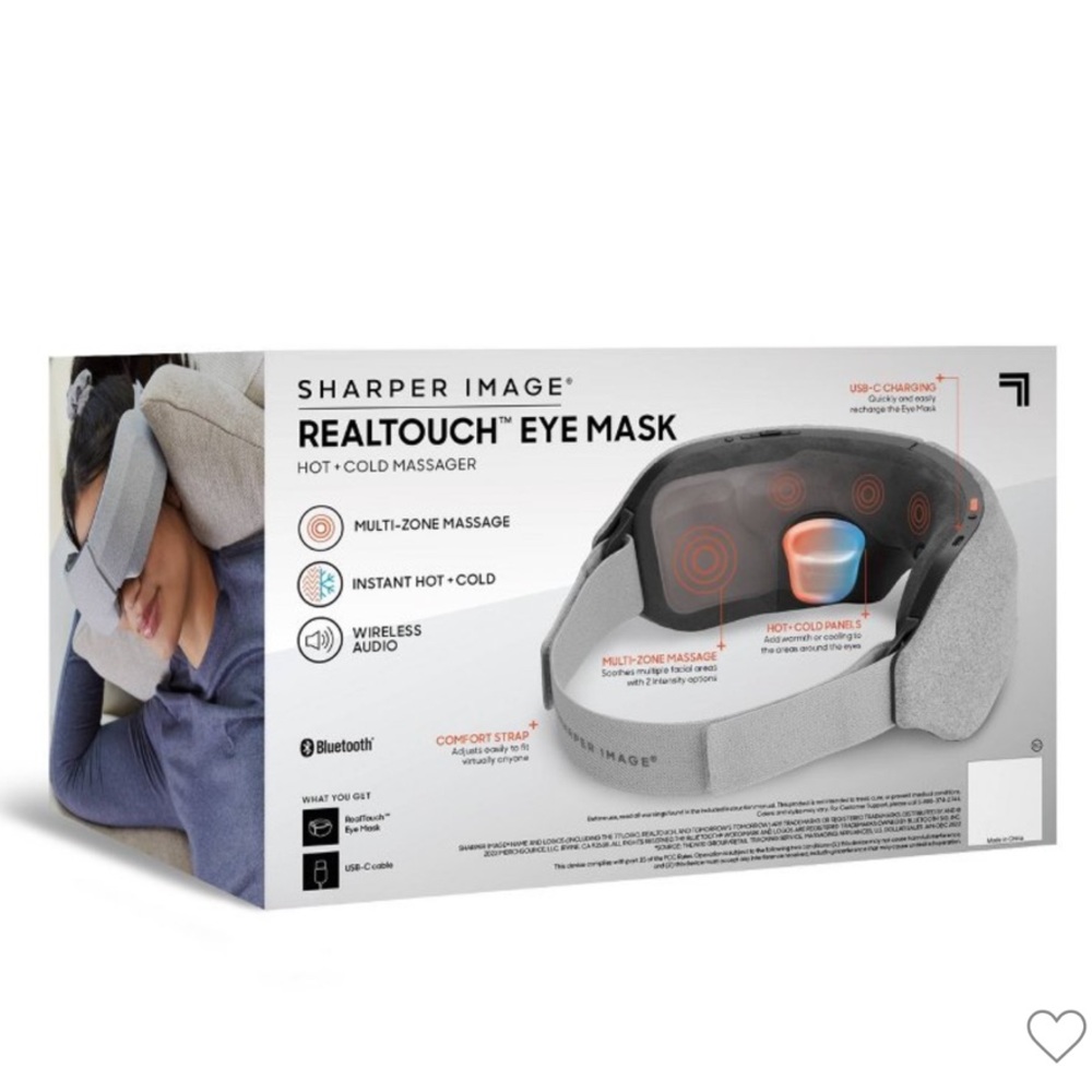 Sharper Image RealTouch Eye Mask - Gray